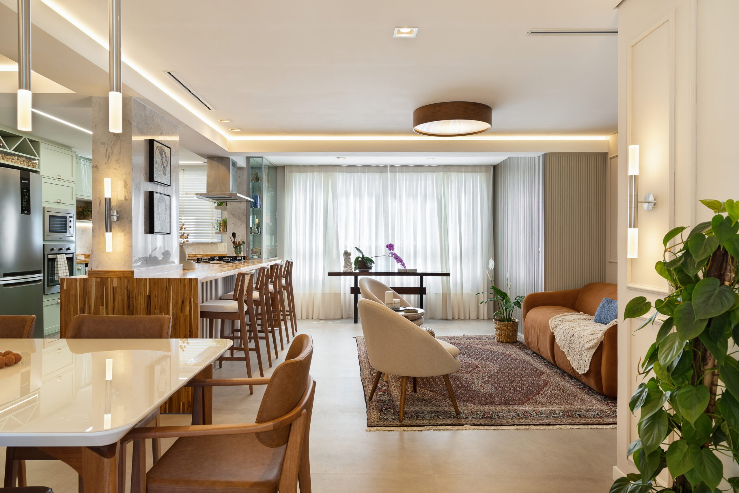 Bem Leve Design de Interiores | Maria Elisa | Sala Estar e Jantar - 001