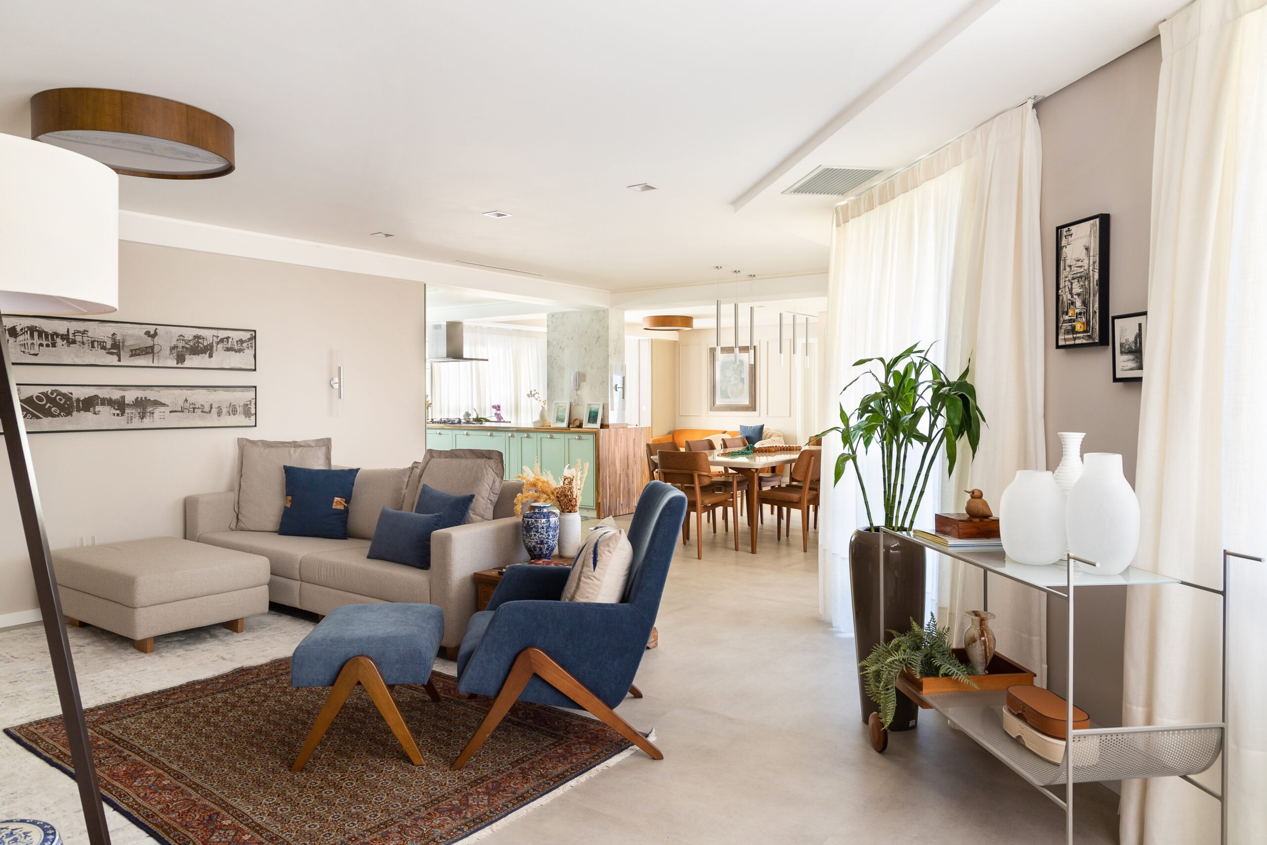 Bem Leve Design de Interiores | Maria Elisa | Sala Estar e Jantar - 009