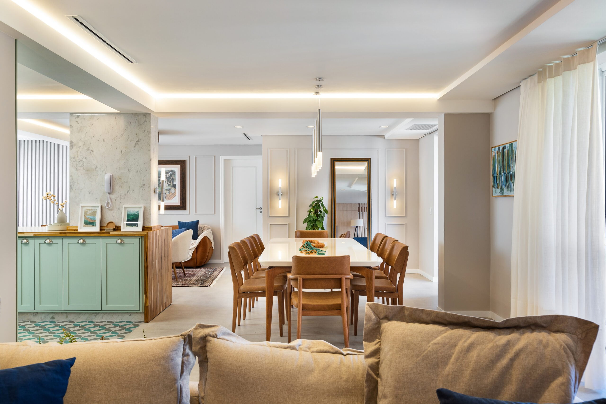 Bem Leve Design de Interiores | Maria Elisa | Sala Estar e Jantar - 004