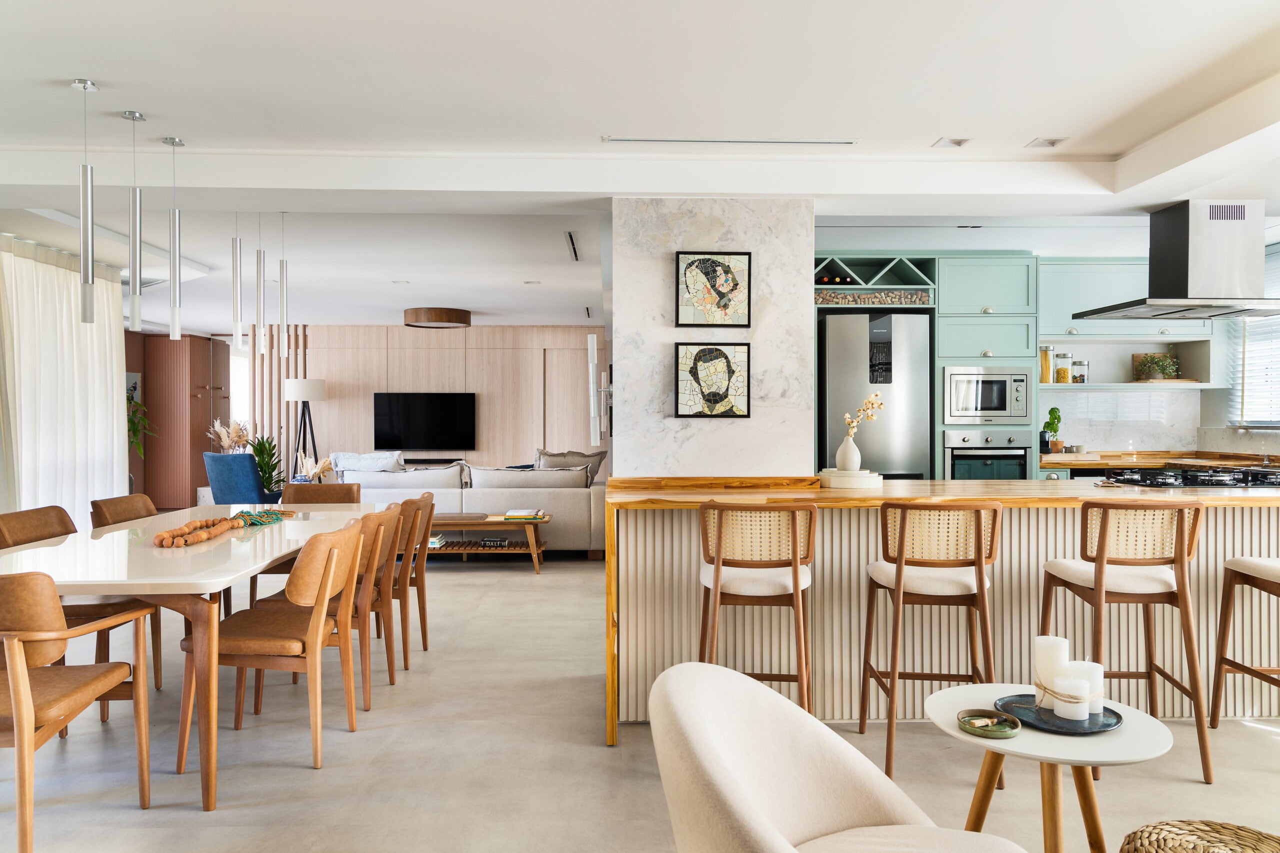 Bem Leve Design de Interiores | Maria Elisa | Sala Estar e Jantar - 005