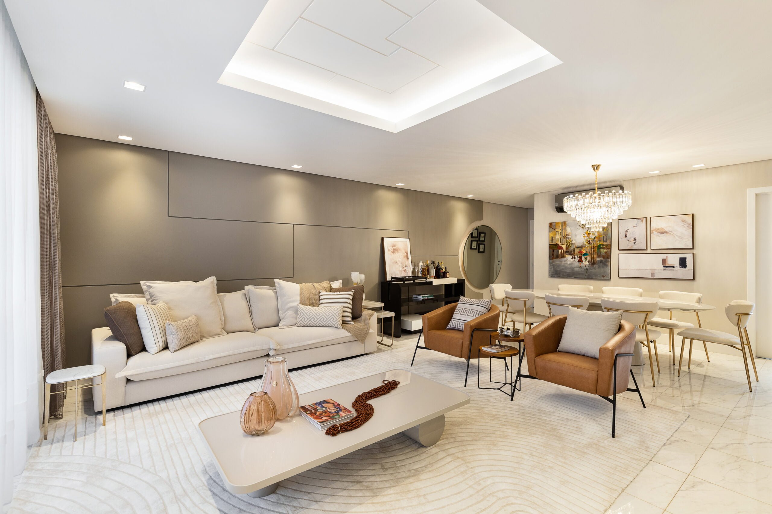 Bem Leve Design de Interiores | Rosa e Marim | Sala Estar e Jantar - 005