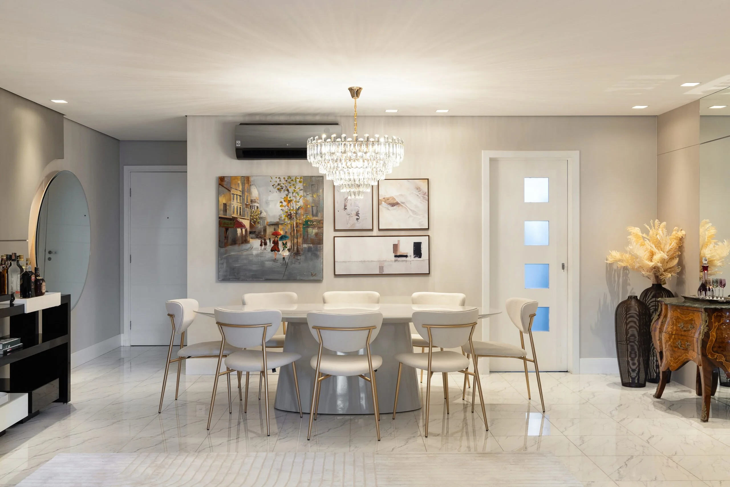 Bem Leve Design de Interiores | Rosa e Marim | Sala Estar e Jantar - 007
