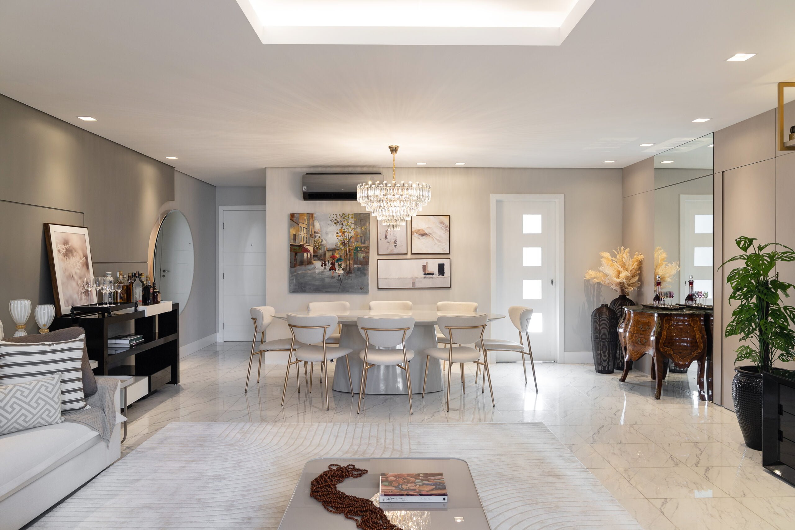 Bem Leve Design de Interiores | Rosa e Marim | Sala Estar e Jantar - 009