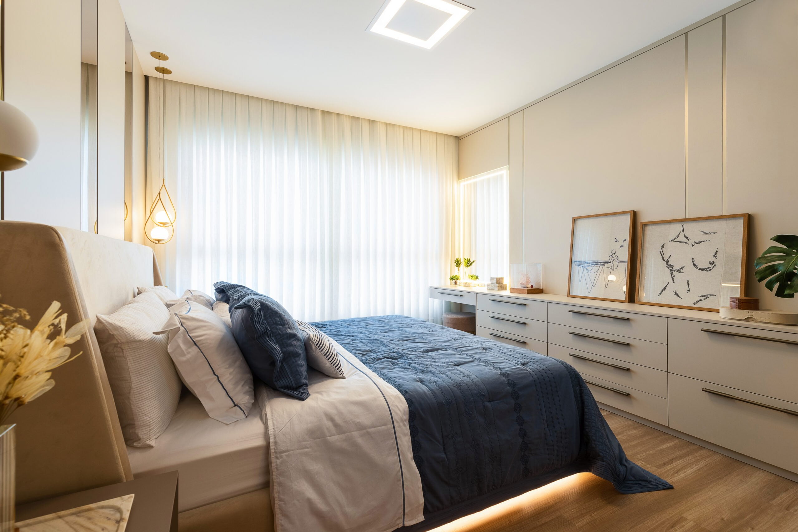 Bem Leve Design de Interiores | Deise e James | Quarto Casal - 005